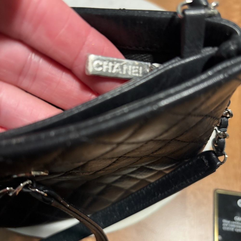 Chanel Black Quilted Crossbody Bag with Gold Chain $2000 - Picture 5 of 9